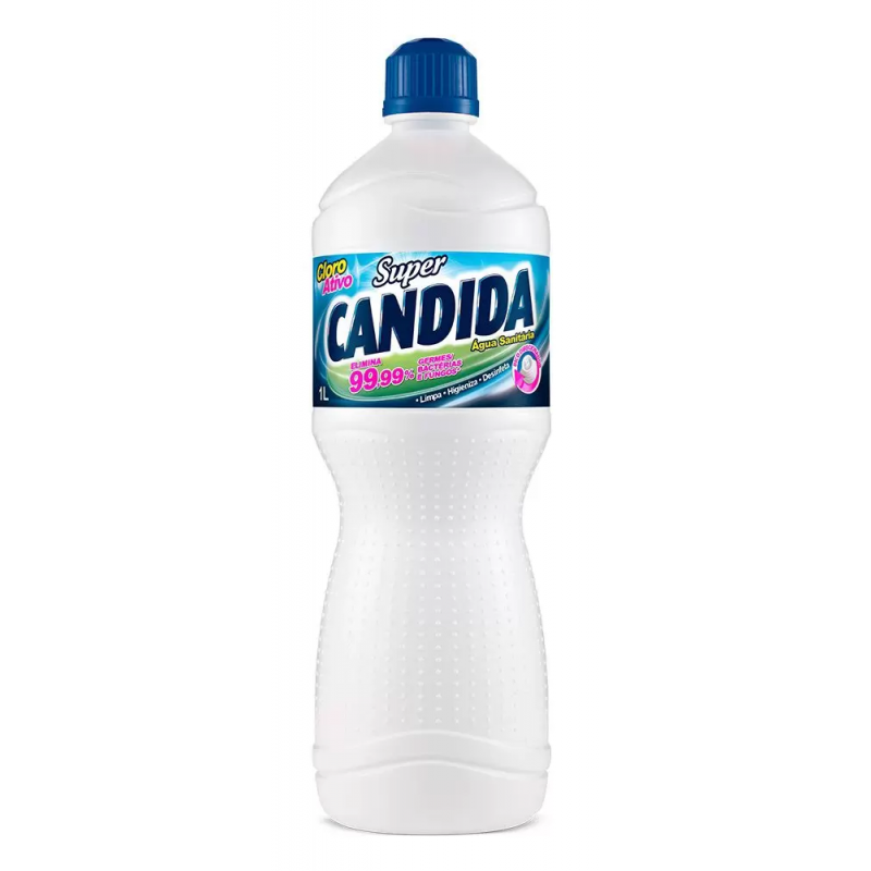 Água Sanitária Super Candida - Frasco 1 Litro